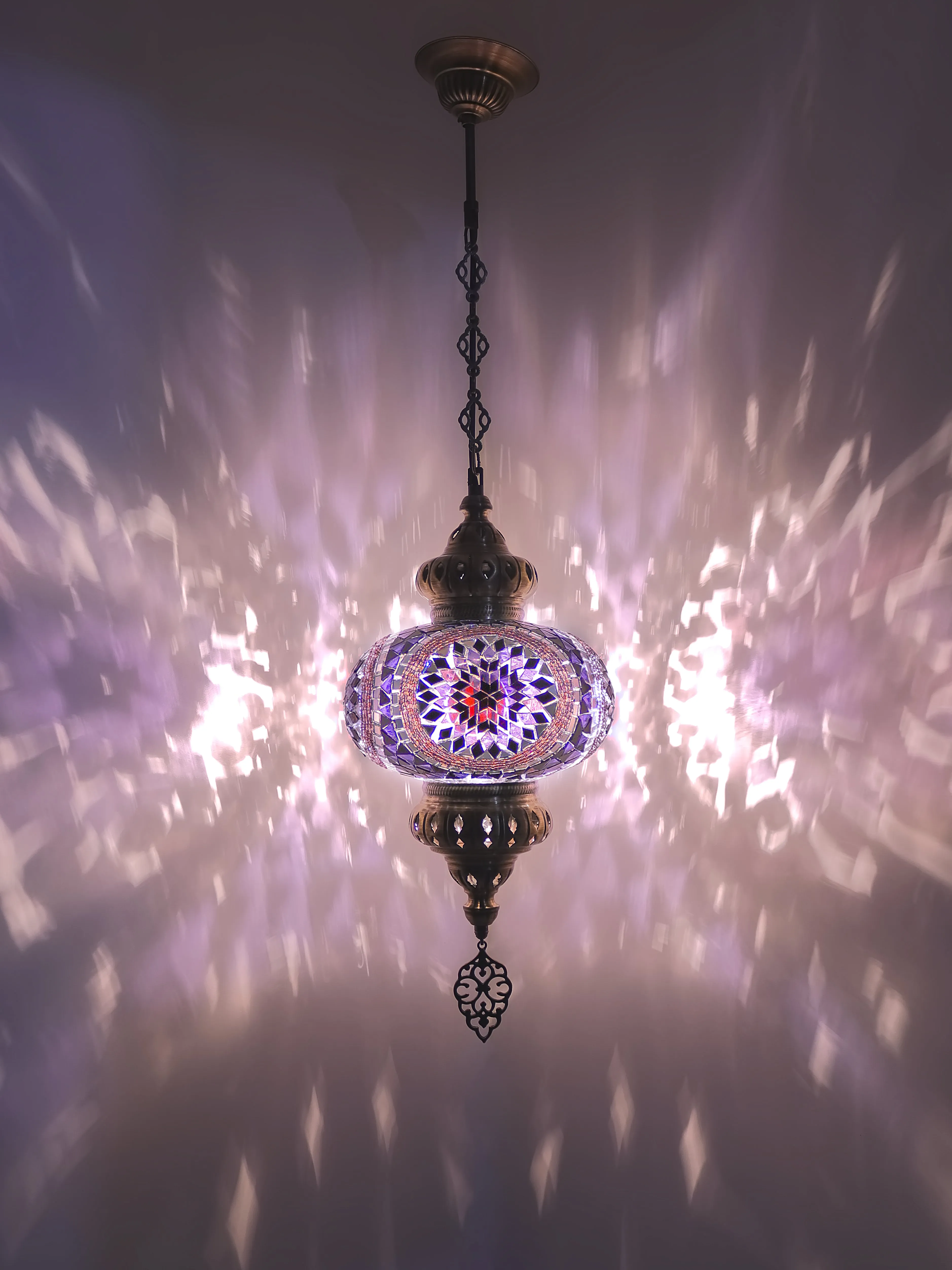 Turkish Mosaic Pendant Lighting 9,84 Inch Diameter