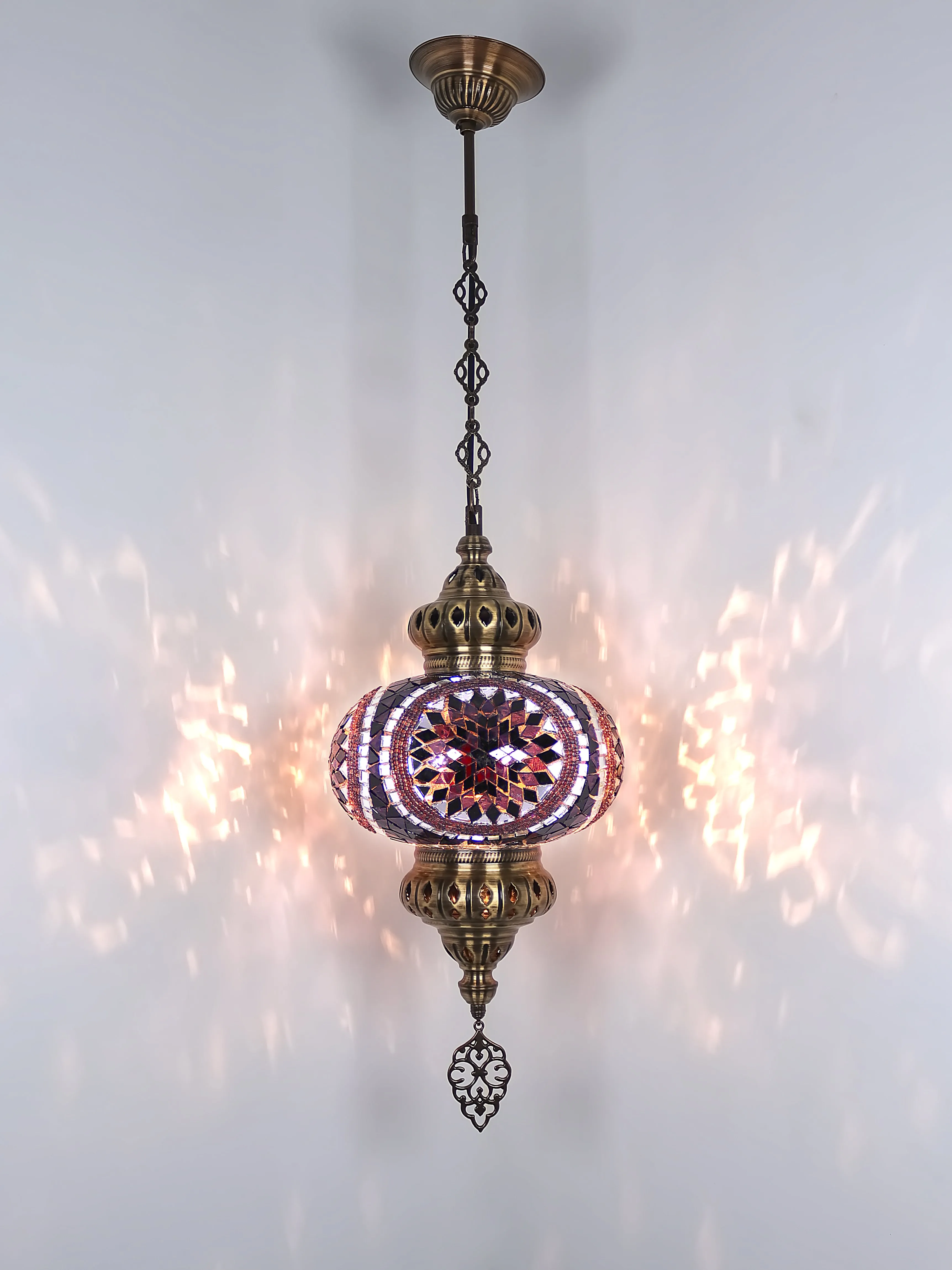Turkish Mosaic Pendant Lighting 9,84 Inch Diameter