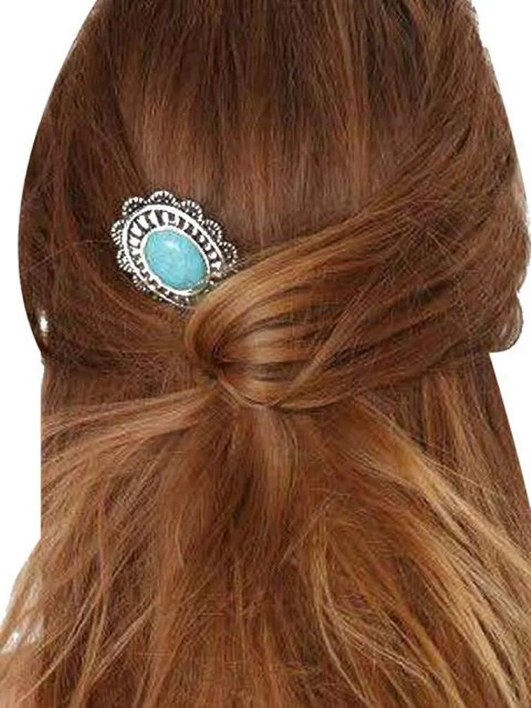 Turquoise Concho Hairpin