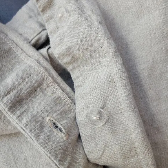 Two Days Off Safra Skirt 100% Linen Mushroom Cream Size XXL