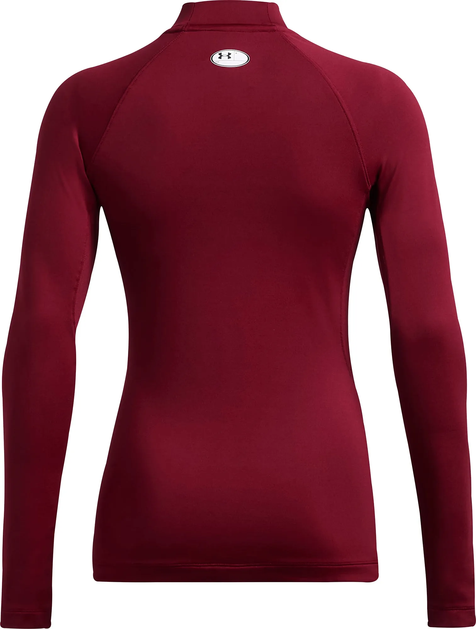 Under Armour ColdGear Mock Neck Long Sleeve Womens Running Top - Red