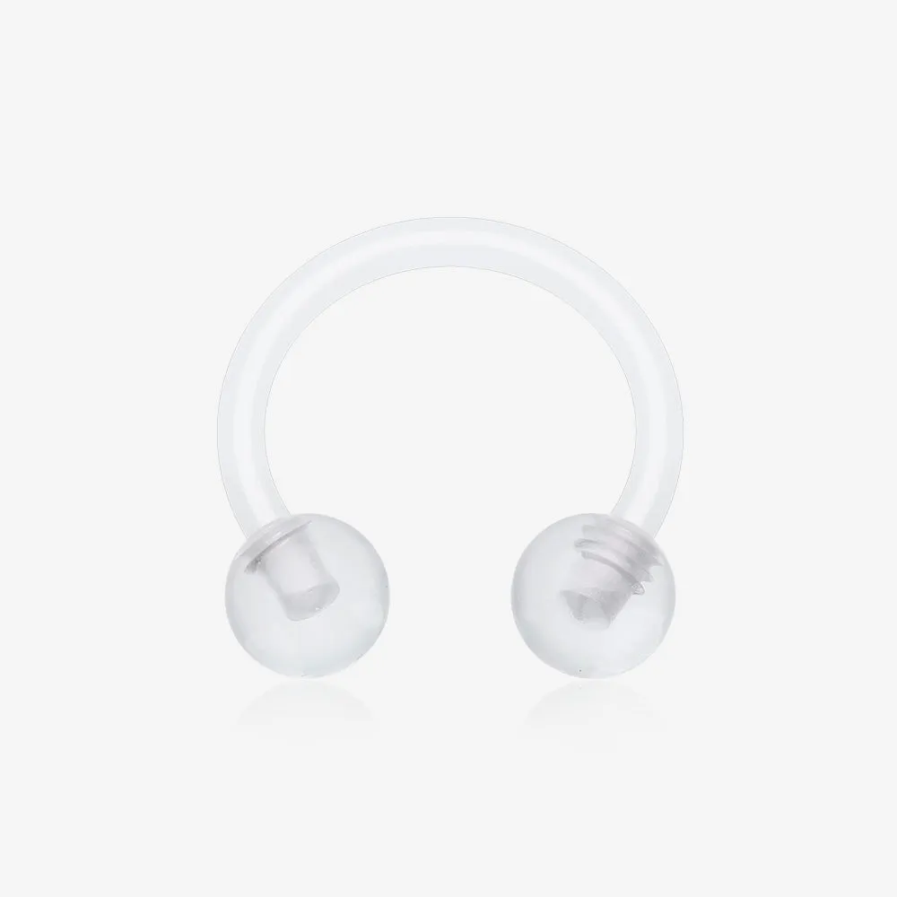 UV Acrylic Flexible Shaft Horseshoe Circular Barbell