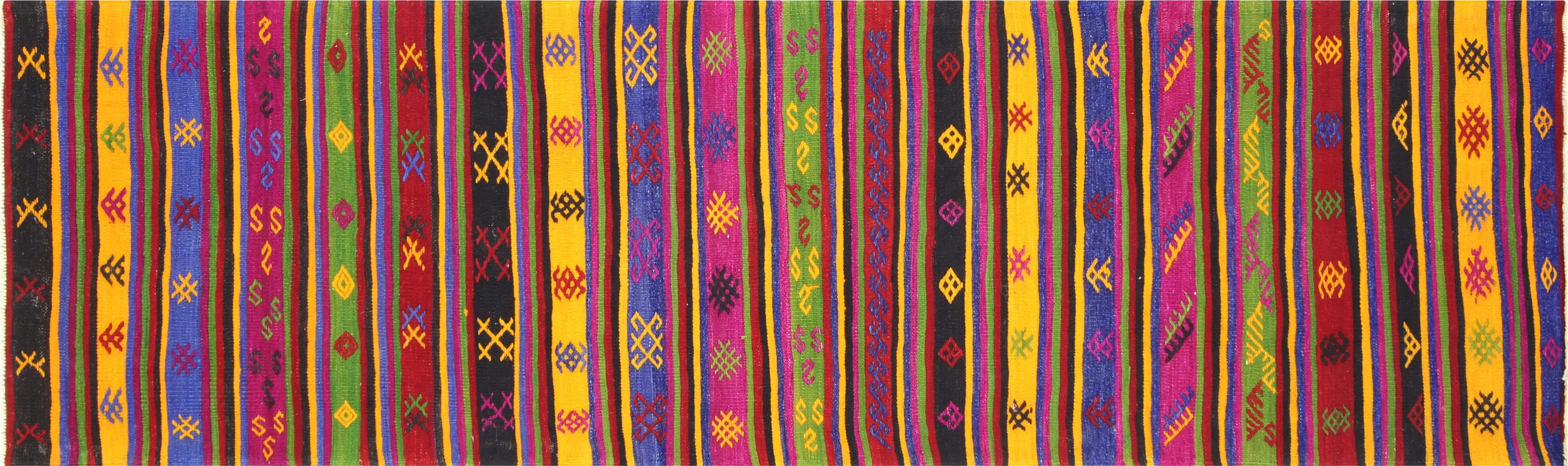 Vintage Turkish Kilim Runner - 2'11" x 9'11"