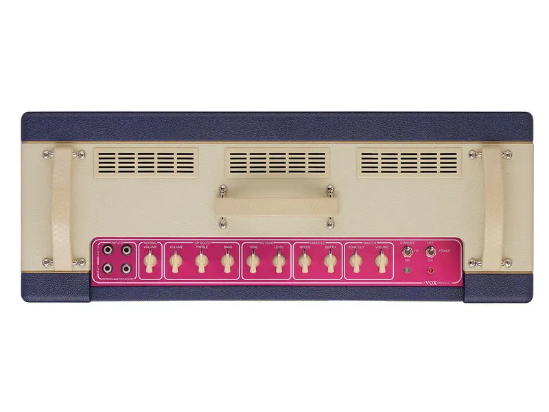 Vox AC30C2 Custom Valve Guitar Amplifier, Two Tone Blue & Cream