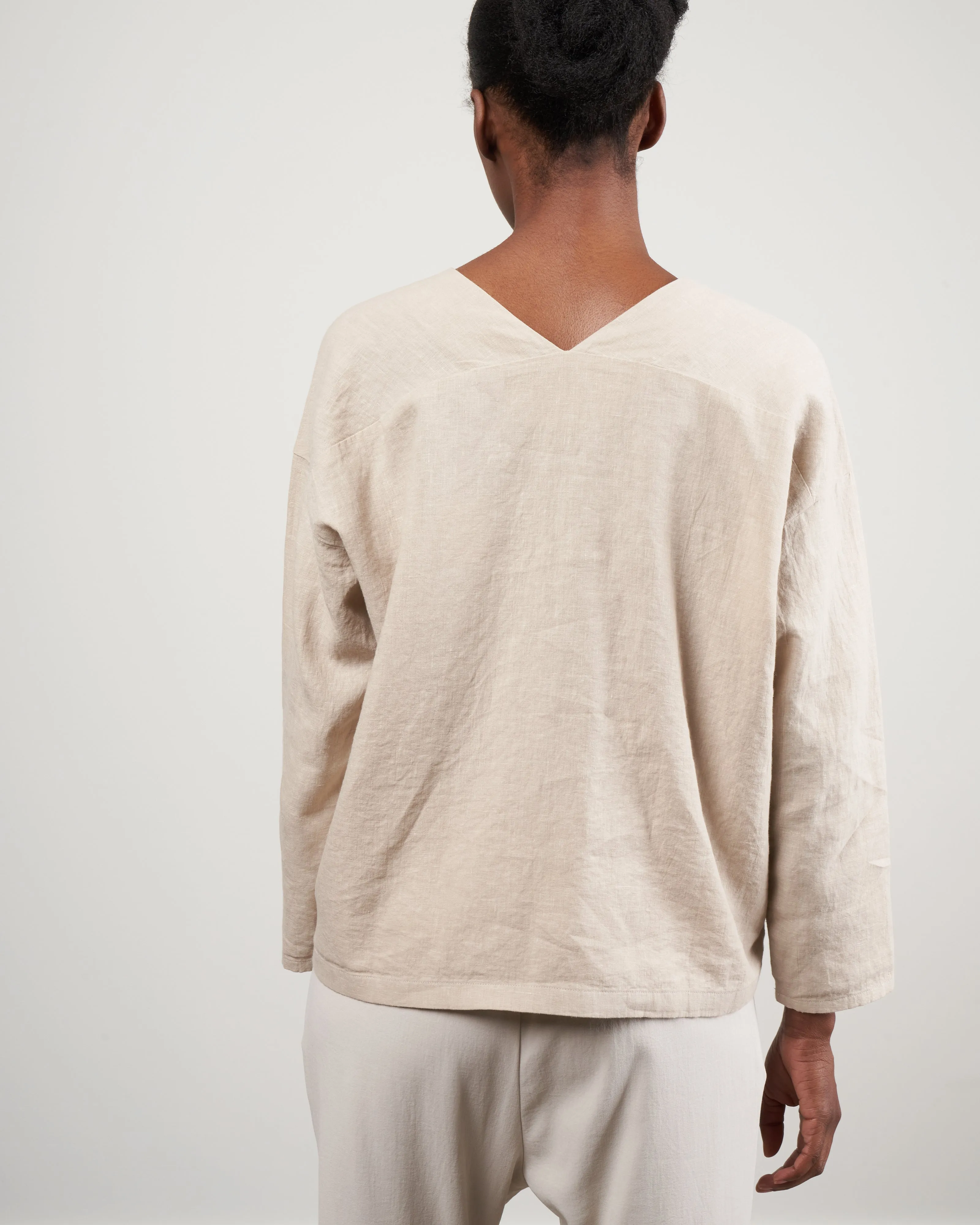water linen pullover - grege 14