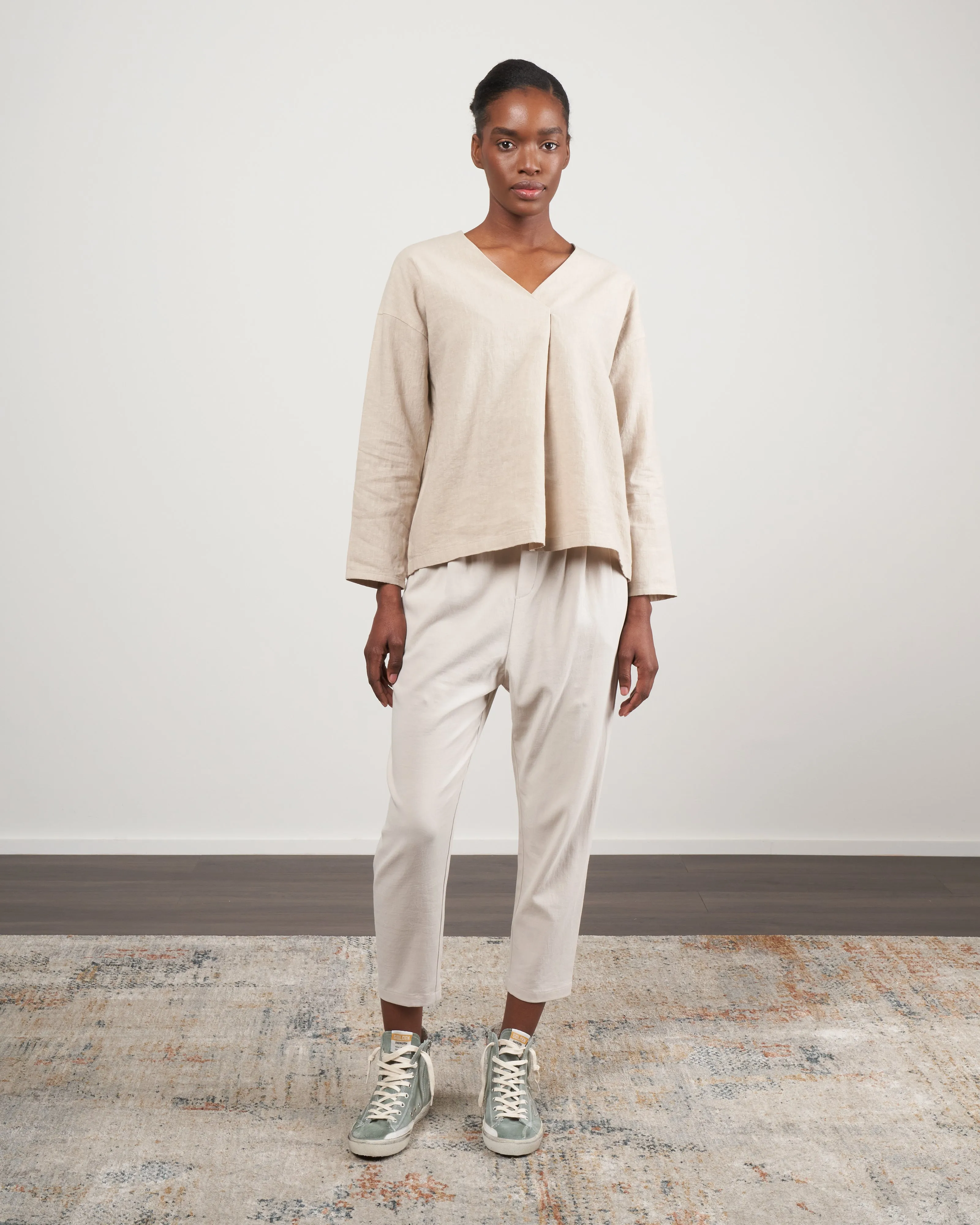 water linen pullover - grege 14