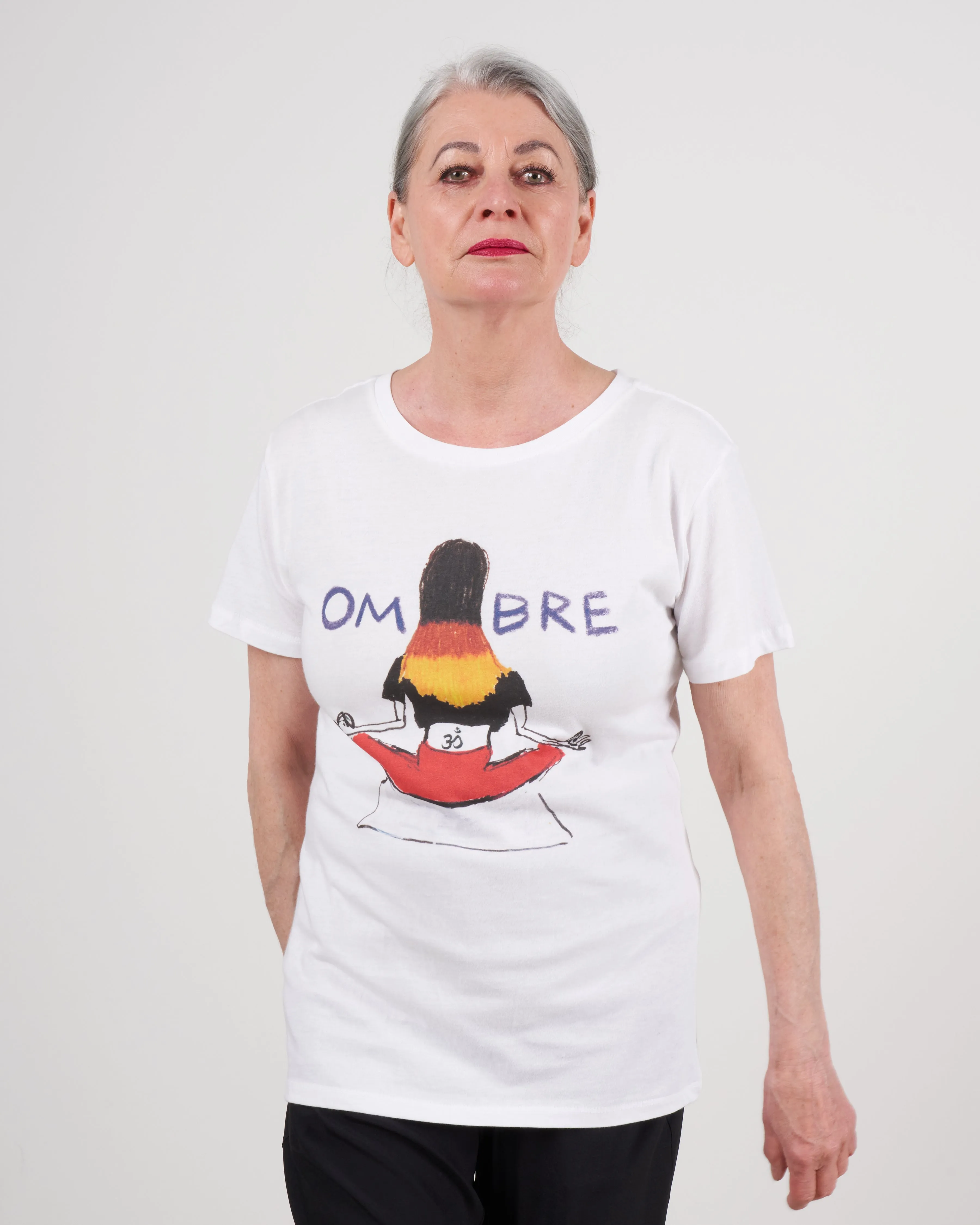 white tee - ombre