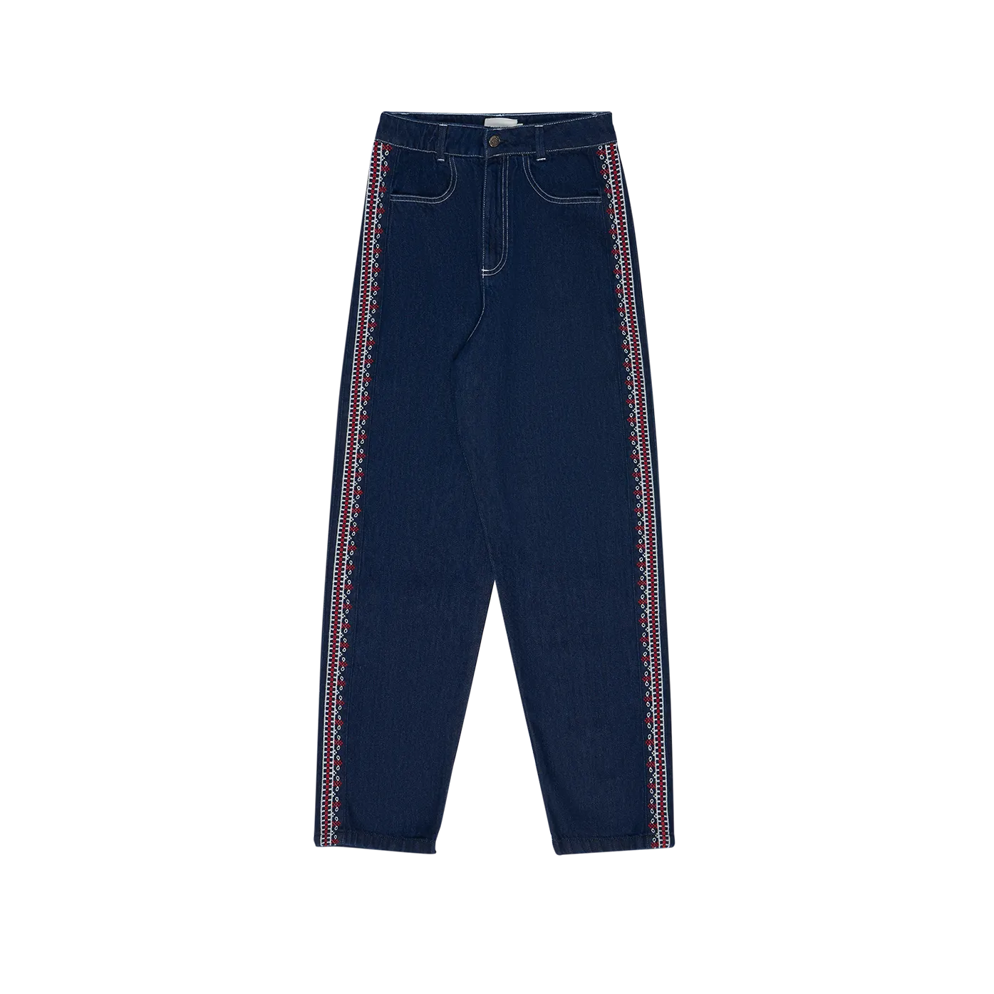 WOMENS Sena Embroidered Seam High Waist Denim Jeans