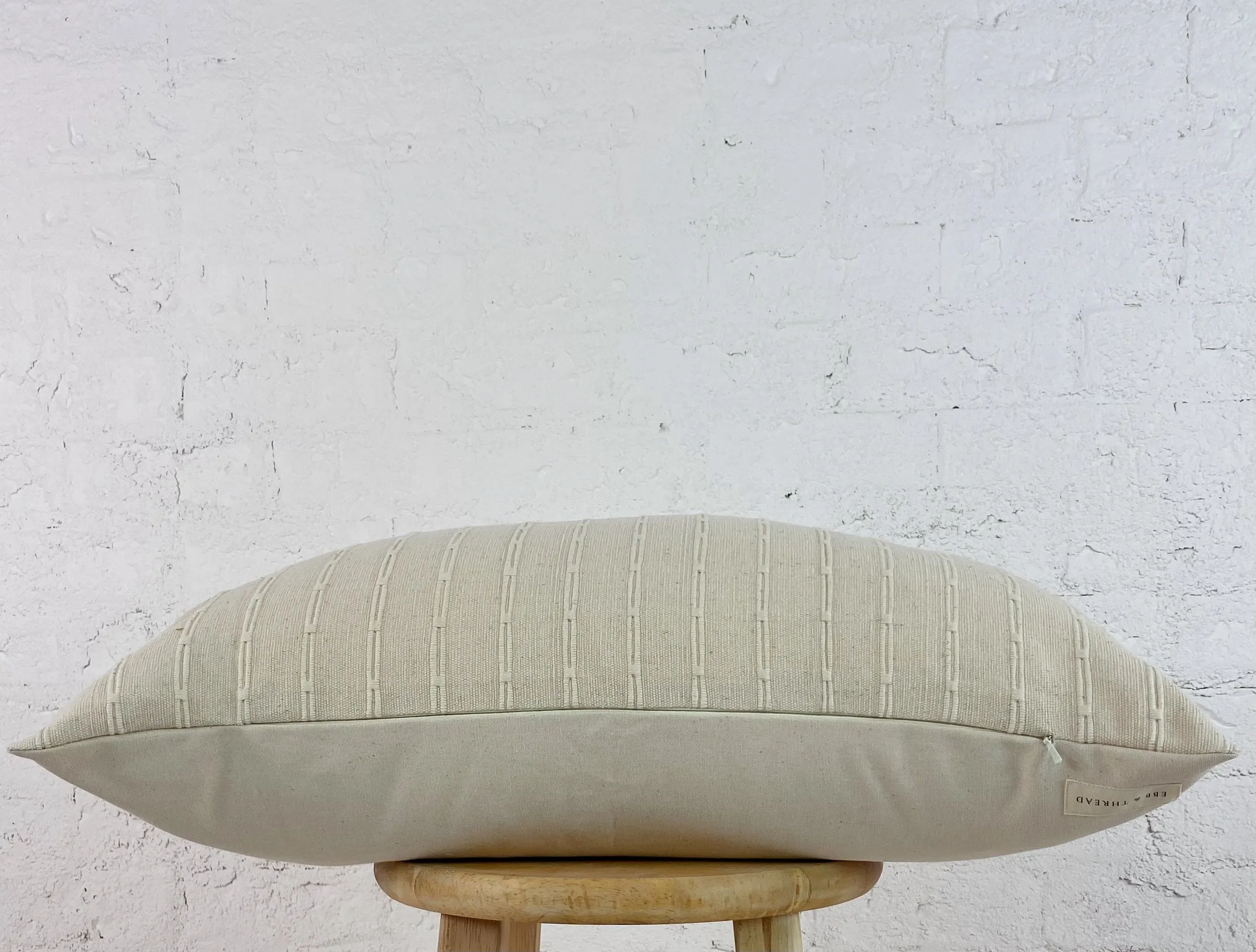 Woven Cotton Lumbar Willow Pillow