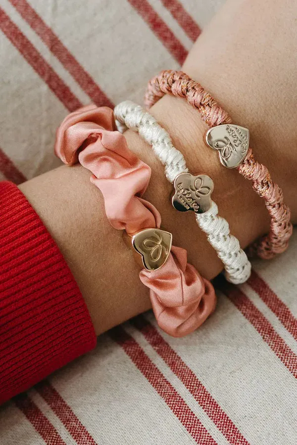 Woven Gold Heart Hair Tie
