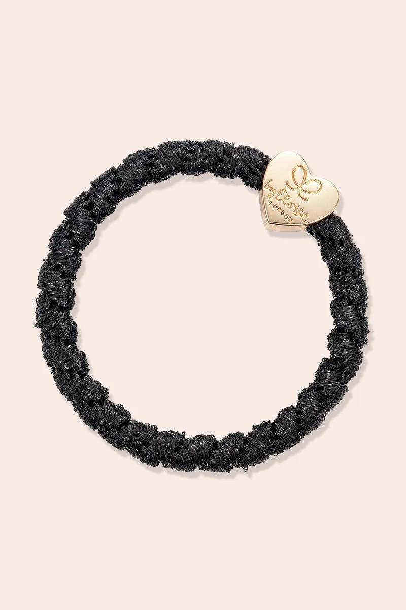 Woven Gold Heart Hair Tie