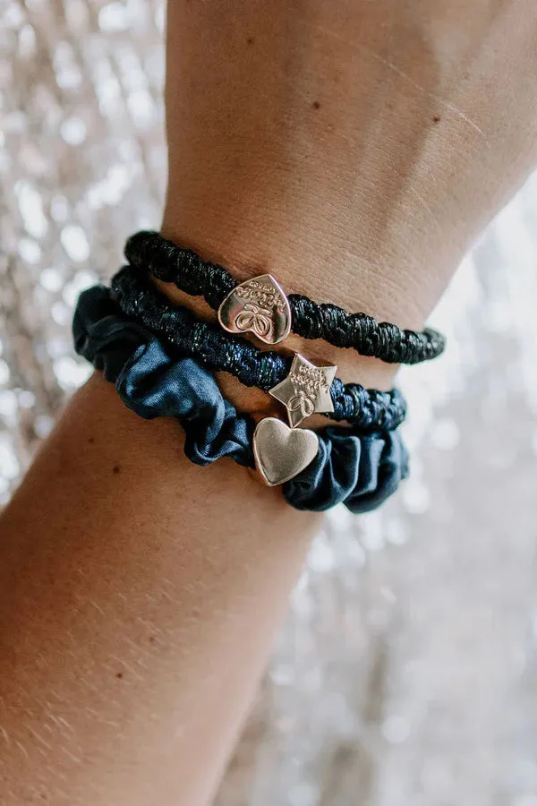 Woven Gold Heart Hair Tie