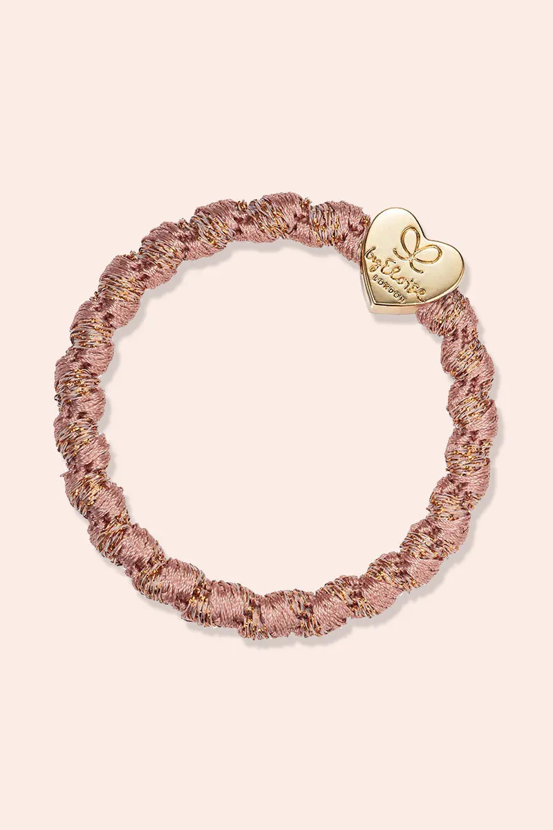 Woven Gold Heart Hair Tie