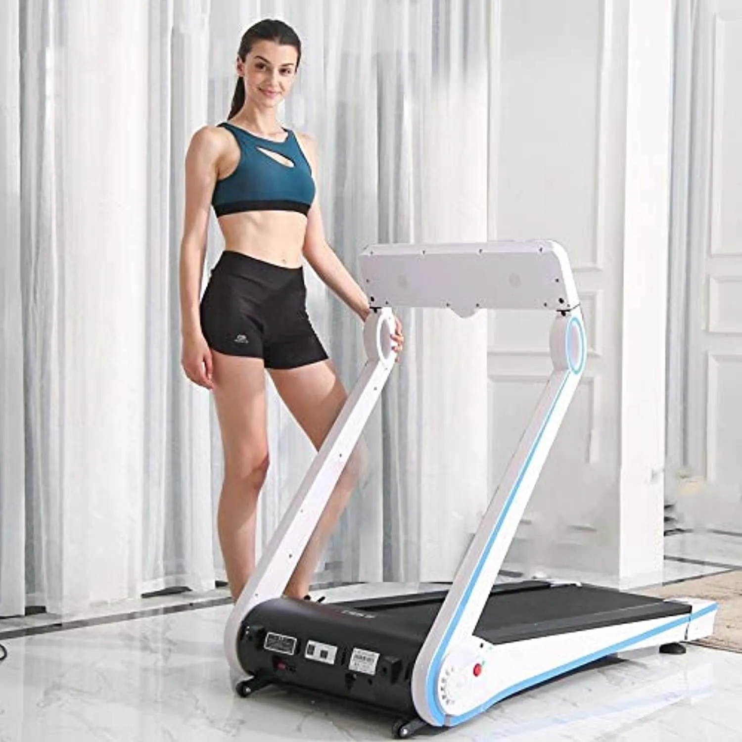 Zzfni Treadmill Smart Home Treadmill Models, Small Ultra-Quiet Electric Folding, Indoor Walking Machine Foldable Treadmill